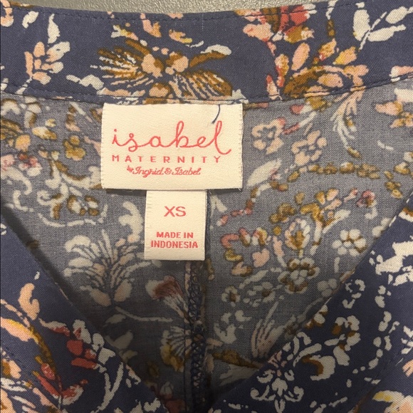 Knox Rose Navy Floral Blouse Button Down - Picture 2 of 3
